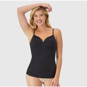 Maidenform 509 Shapewear Firm Wireless Cami w/ Foam Cups Black S Medium